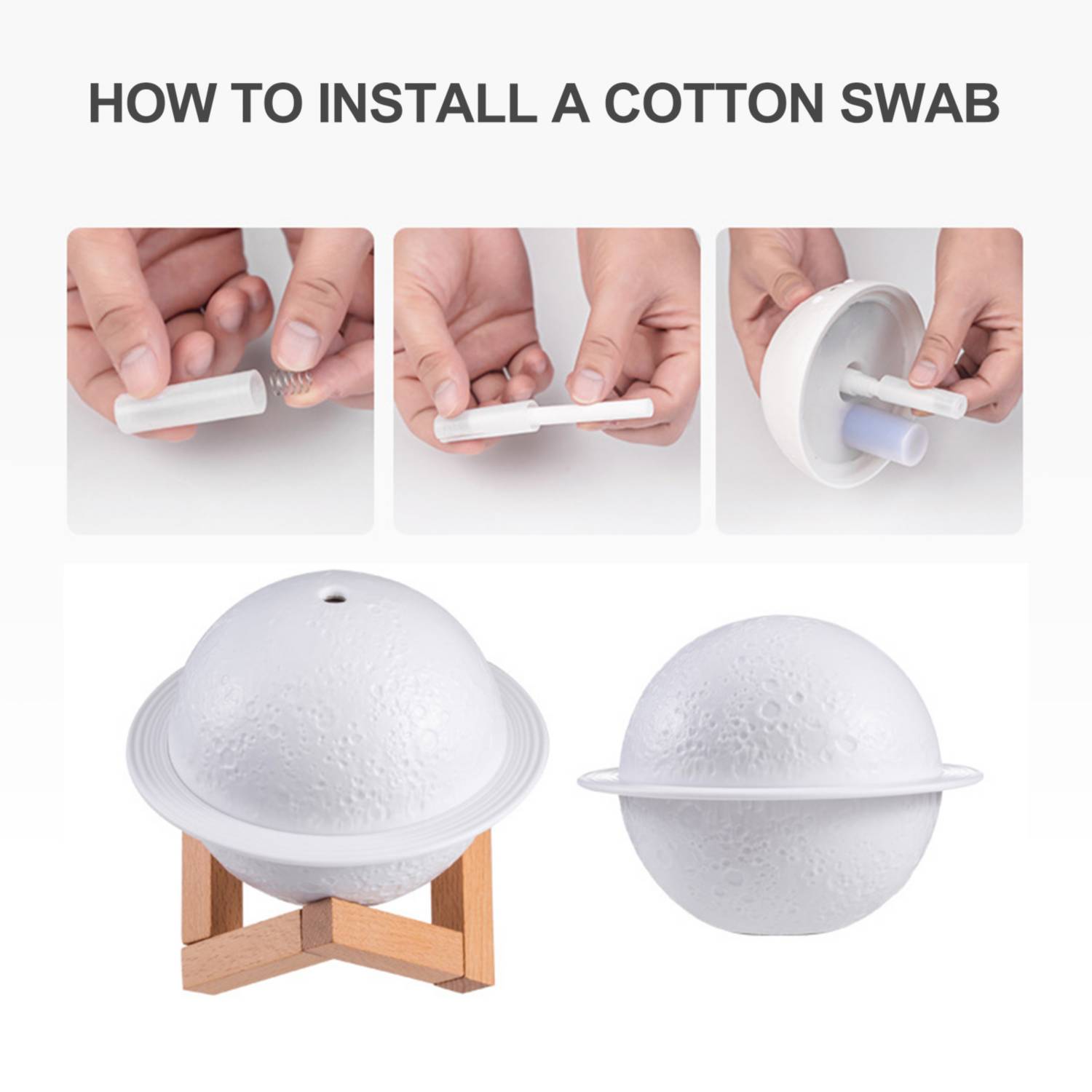 Humidificador de Aire Aromaterapia Fragancias Planeta con Lu
