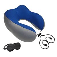 Cojín Cervical Memory Foam Dolor de Cuello para Viaje Gris y Un Antifaz Relax de Regalo  Teraflex