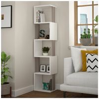 Librero Vanio Ventitas Home Taupe y Blanco