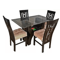 Juego de Comedor Alto Hogar 4 Sillas Kath Beige