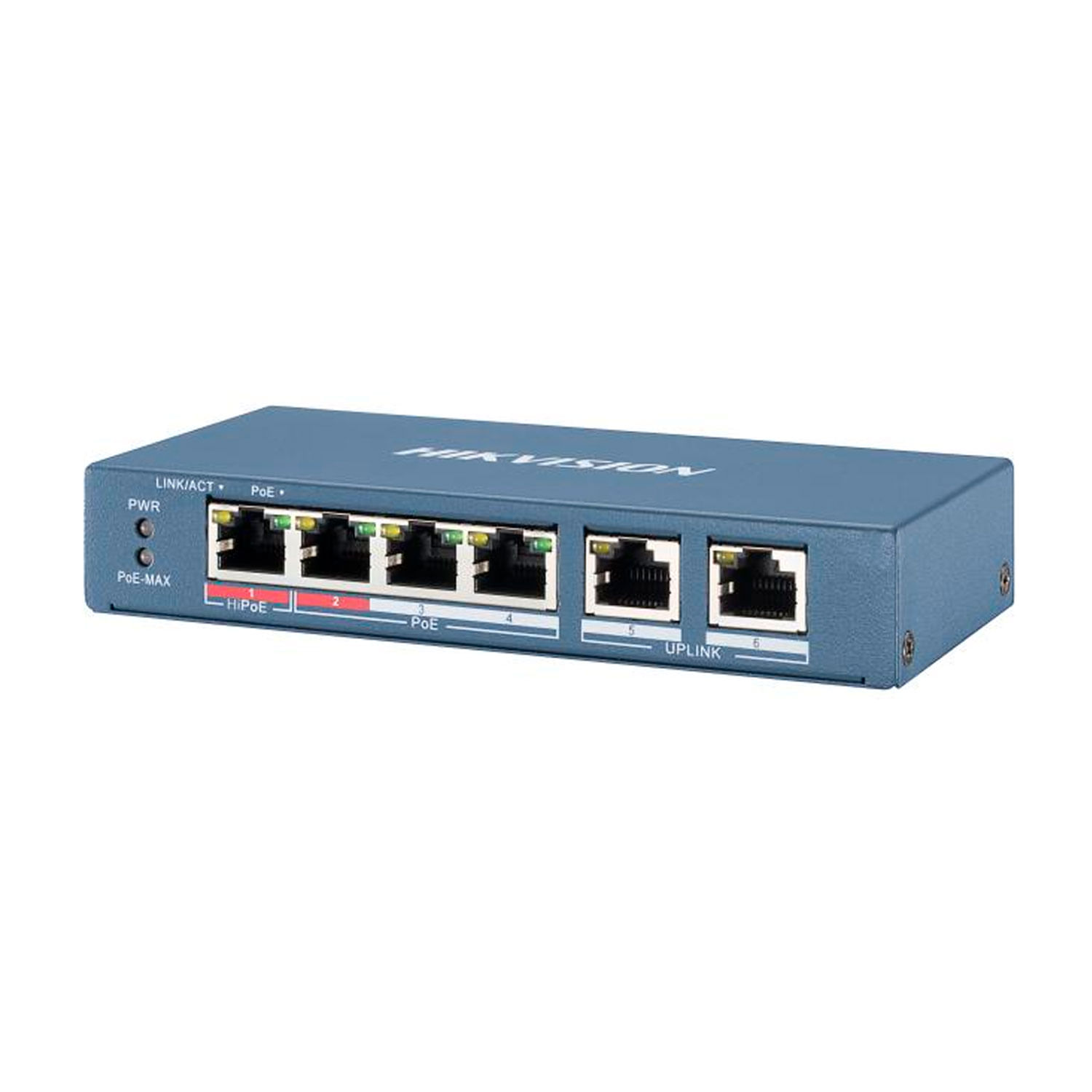 Switch Hikvision DS-3E0106HP-E 4Puertos PoE 2Uplink