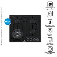 Cocina Empotrable Indurama 4 Quemadores Egasi-604Cgne
