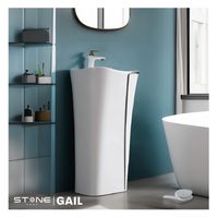 Lavatorio Standing GAIL Blanco C/Negro Stone