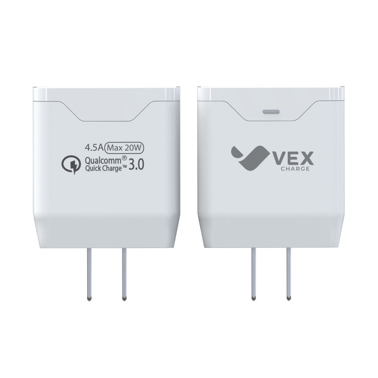 Dado VEX 20W con 1 Puerto USB Blanco