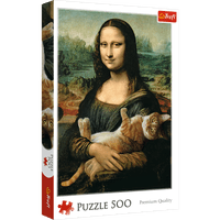 Rompecabezas 500 piezas TREFL La Mona Lisa y el Gatito ronroneando