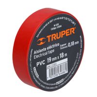 Cinta Aislante rojo 19mm x 18m Truper Expert