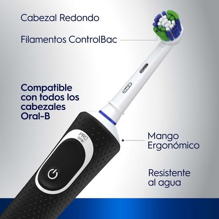 Cepillo Eléctrico ORAL-B Vitality 100 Recargable 1 Unidad + Cabezales ...