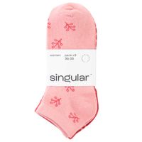 Medias Algodón Mujer SINGULAR Packx3 Red