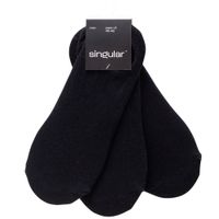 Medias Algodón Hombre SINGULAR Deportivas Invisible Negro Pack 3un