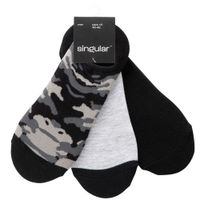 Medias Algodón Hombre SINGULAR Deportivas Invisible Multicolor Pack 3un