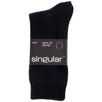 Medias Algodón Hombre SINGULAR Negro Pack 2un