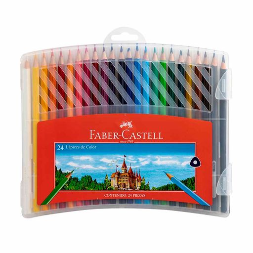 Lápices de Colores FABER-CASTELL Triangular Paquete 24un