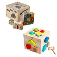 Cubo Didáctico De 48 Piezas + Cubo Didáctico Con Martillo.