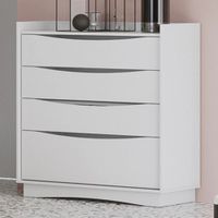 Cómoda Moderna  Gaspar 4 cajones color Blanco TU MESITA