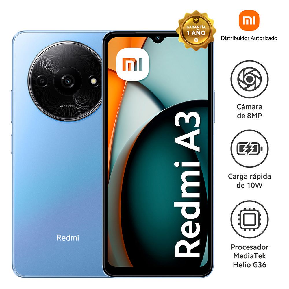 Celular Redmi A3 6.71"" 3GB RAM 64GB Star Blue