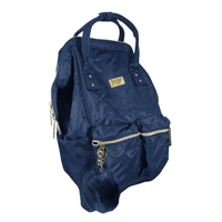 Bolso Azul escolar juvenil con pompom Yolo