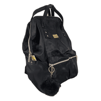 Bolso Negro escolar juvenil con pompom Yolo