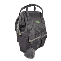 Bolso Plomo escolar juvenil con pompom Yolo