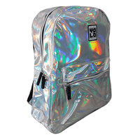 Mochila  escolar Plateada Juvenil Tornasol Yolo