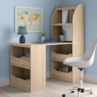 Escritorio Moderno Samanta 120 cm Marrón Claro R&R MUEBLES