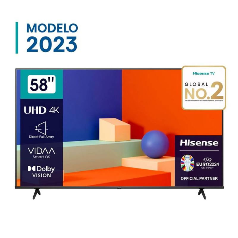 Televisor Hisense 58"" 58A6k Led Ultra Hd 4k