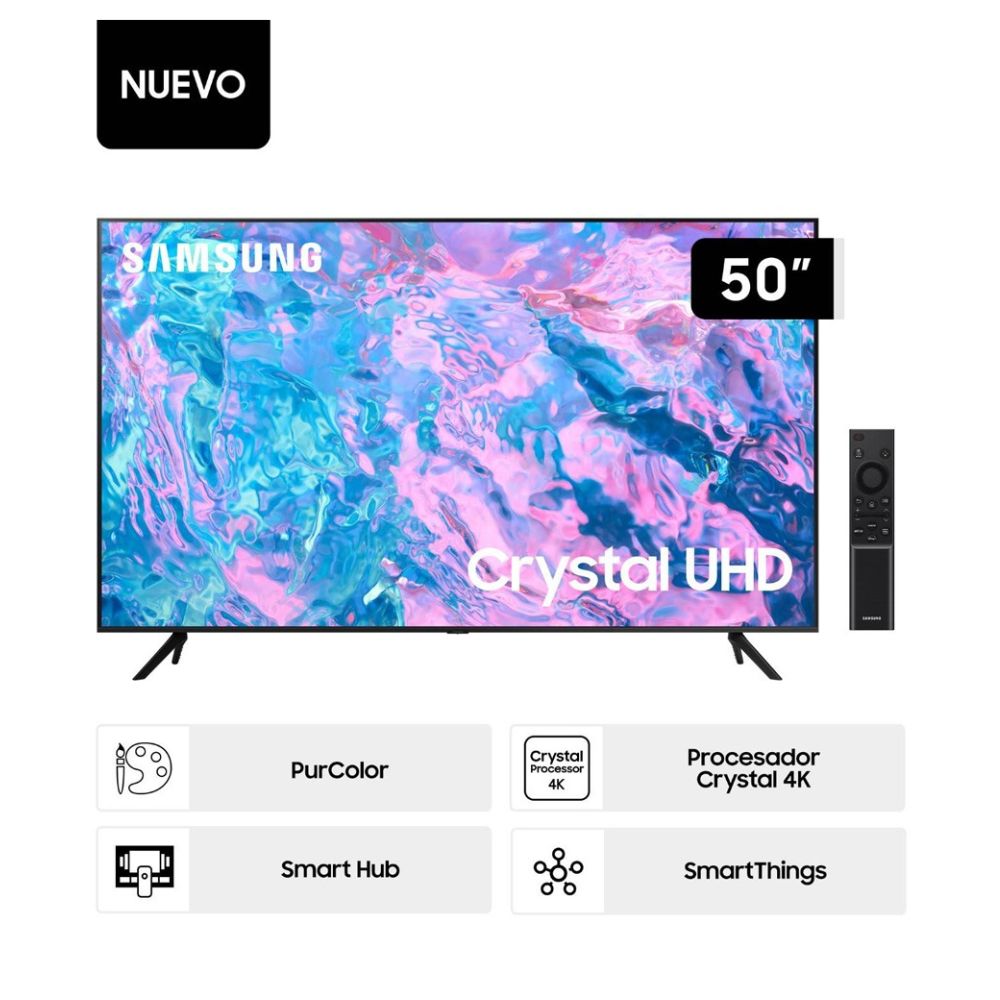Televisor Samsung 50"" Crystal Smart TV UHD 4K UN50CU7000GXPE