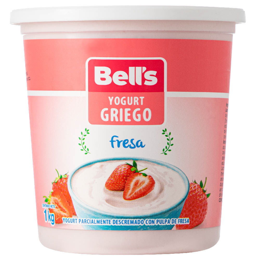 Yogurt Griego BELL'S Sabor a Fresa Pote 1Kg