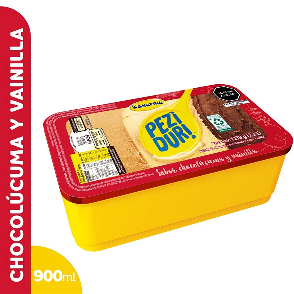 Helado D'ONOFRIO PEZIDURI Choco Lúcuma Pote x 2.2L