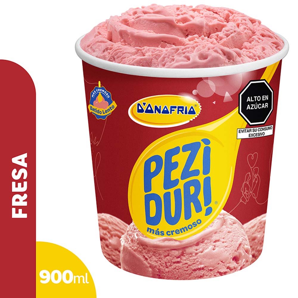 Helado D'ONOFRIO Peziduri Fresa Cremoso Pote 900ml
