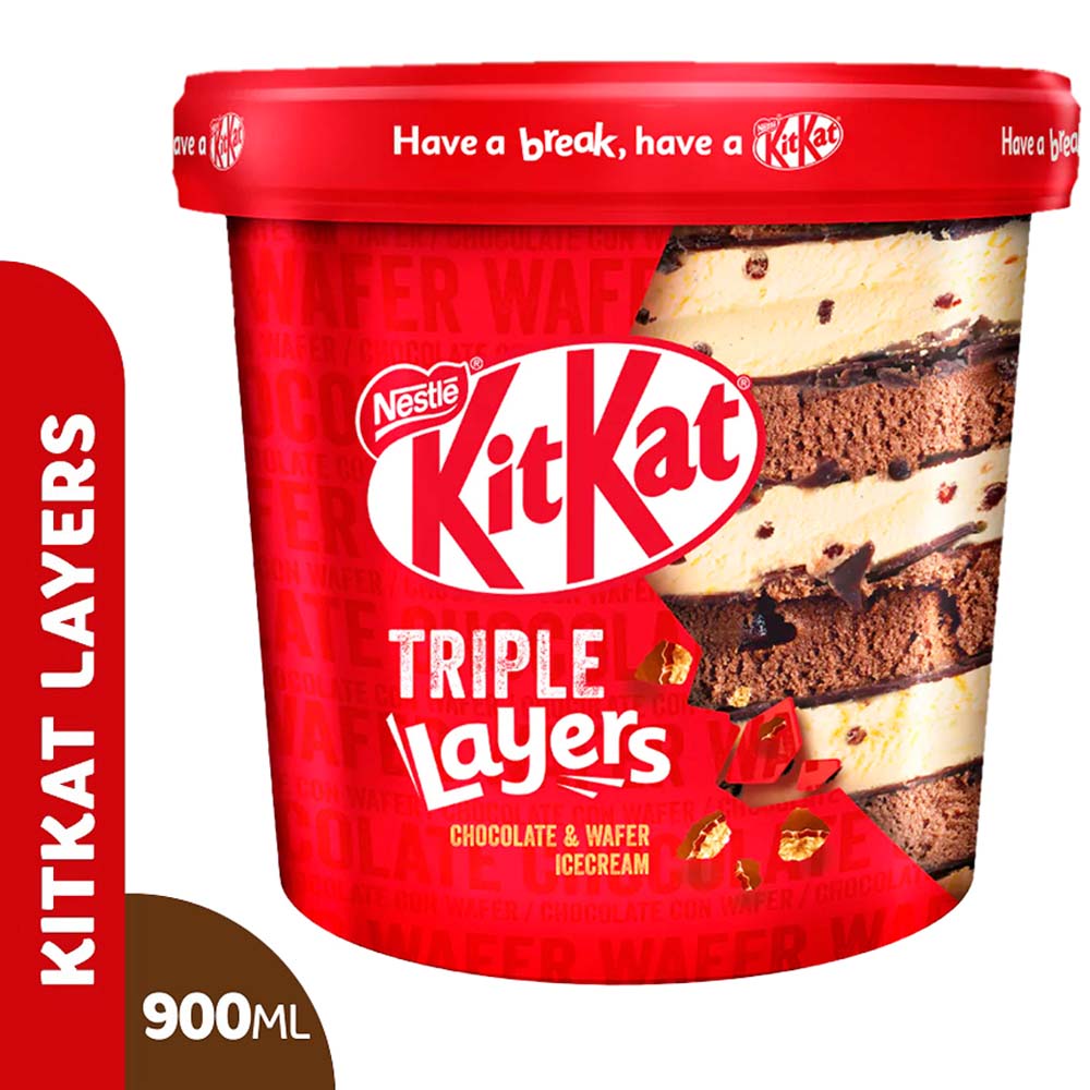 Helado NESTLE Kit Kat Triple Layers Pote x 900ml