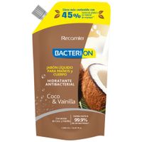 Jabón Líquido Antibacterial BACTERION Coco y Vainilla Doypack 1L