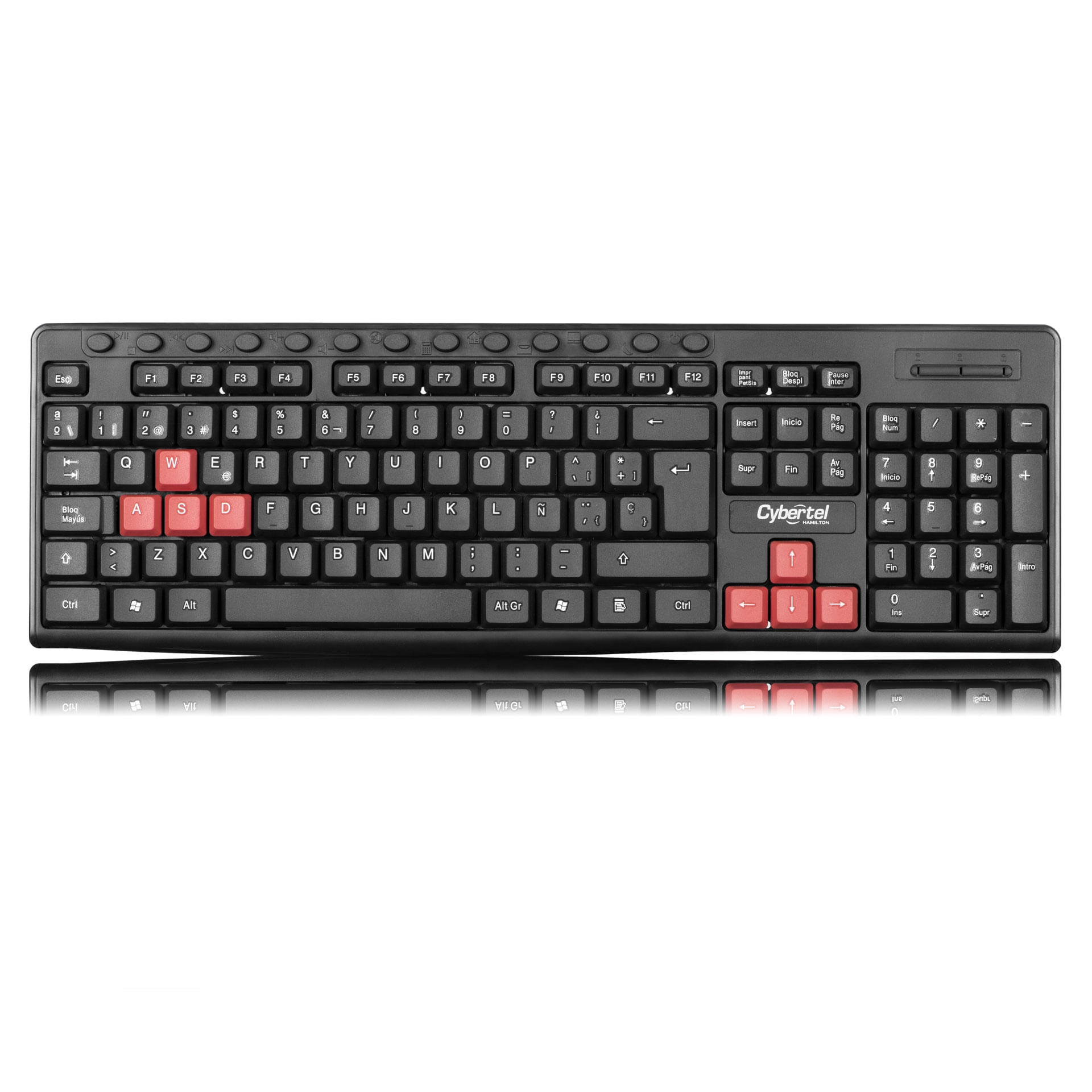 Teclado Multimedia Cybertel   CYB K219 Teclas Semi Curvas
