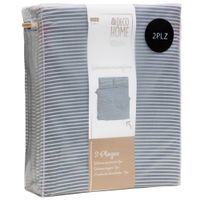 Sábana DECO HOME Micro 2 Plazas Raya Gris