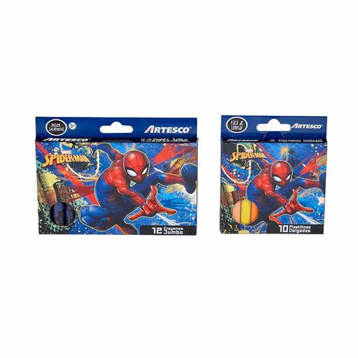 Pack ARTESCO Multibox + Crayones Jumbo 12un + Plastillina 10un SPIDERMAN |  plazaVea - Supermercado