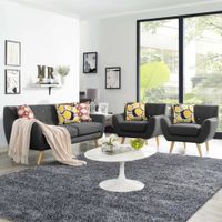 Juego de Sala Venti de 3 piezas color Gris oscuro TU MESITA