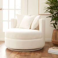 Butaca Circular con giro 360 Lucy color Blanco TU MESITA