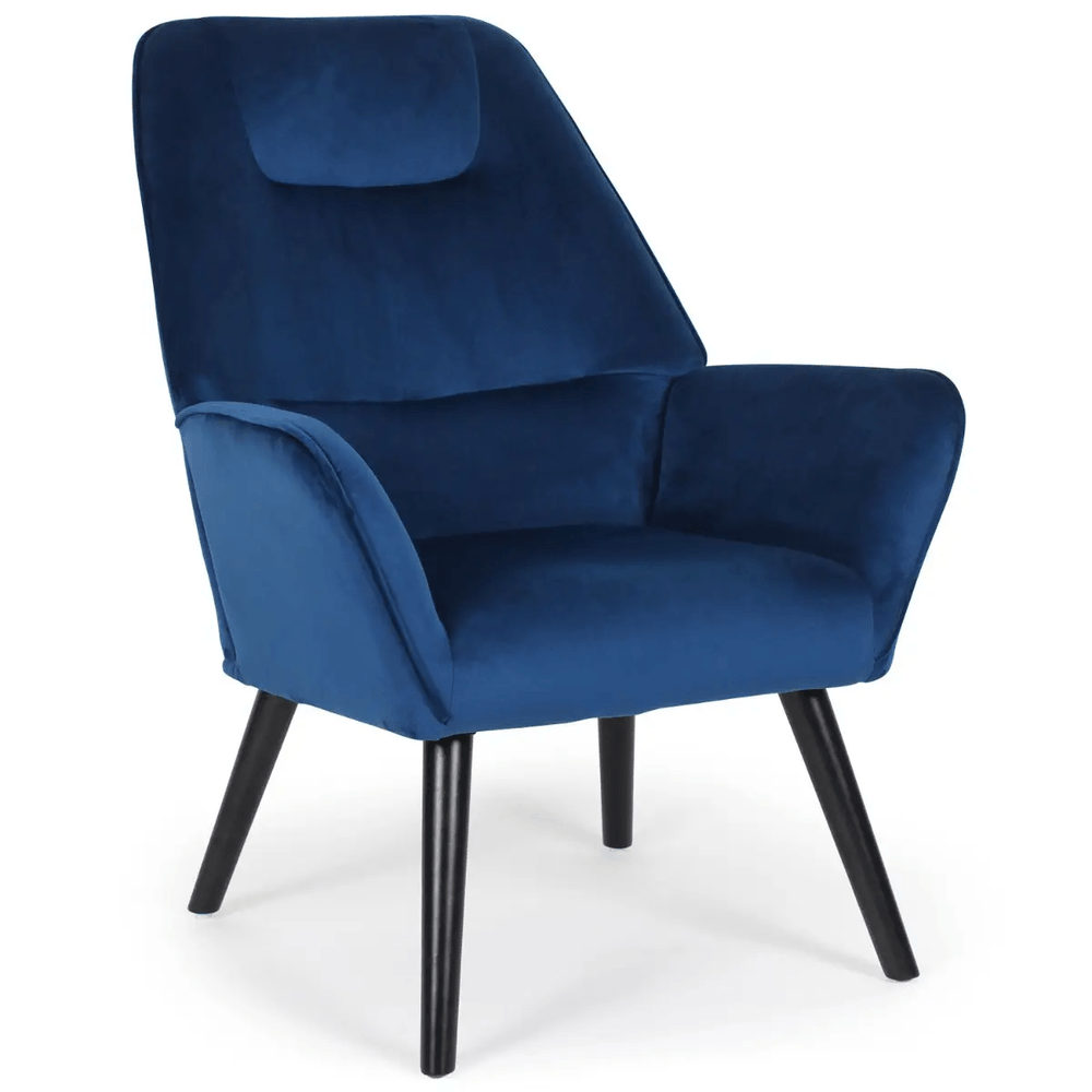 Butaca Sillón Escandinavo Elliot Terciopelo Azul TU MESITA| plazaVea ...