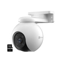 Cámara Seguridad Wifi Ezviz H8 PRO 3K 5mp Gira 360 Smart Micro SD 128GB