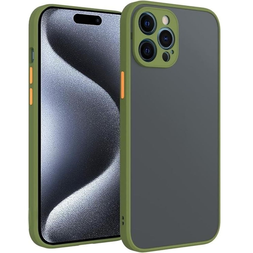 Case de Xiaomi Redmi Note 10 Lite Ahumado Mate Verde militar Resistent ante CAÍDAS Y GOLPES