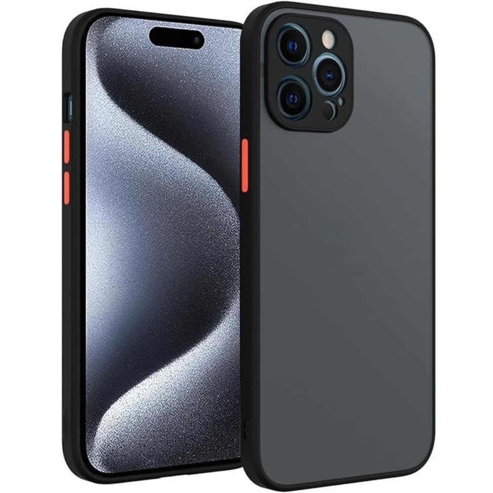 Funda Case para iPhone XS Max Ahumado Mate Negro Antishock Resistente ante CAÍDAS Y GOLPES