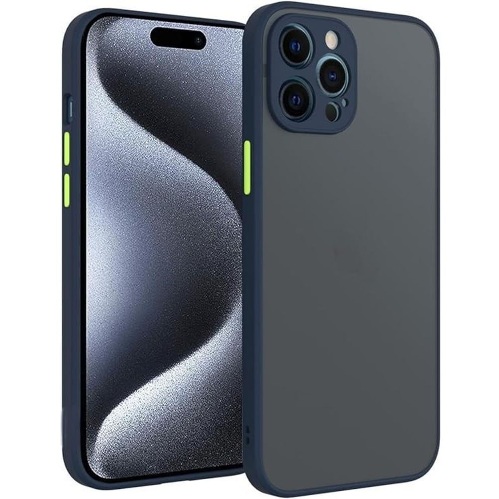 Funda Case para Samsung A21s Ahumado Mate Azul Antishock Resistente ante CAÍDAS Y GOLPES