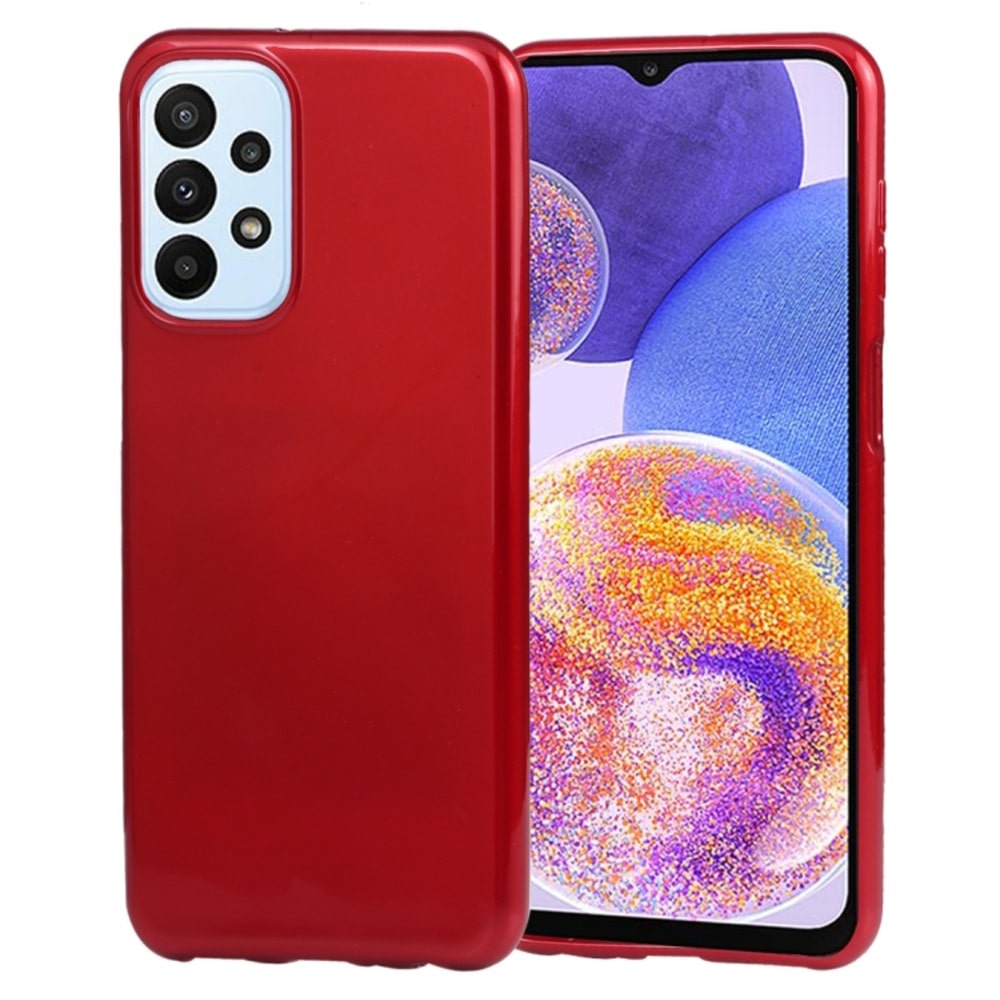 Funda Case para Samsung A23 5G Jelly Pearl Rojo Antishock Resistente ante Caídas y Golpes