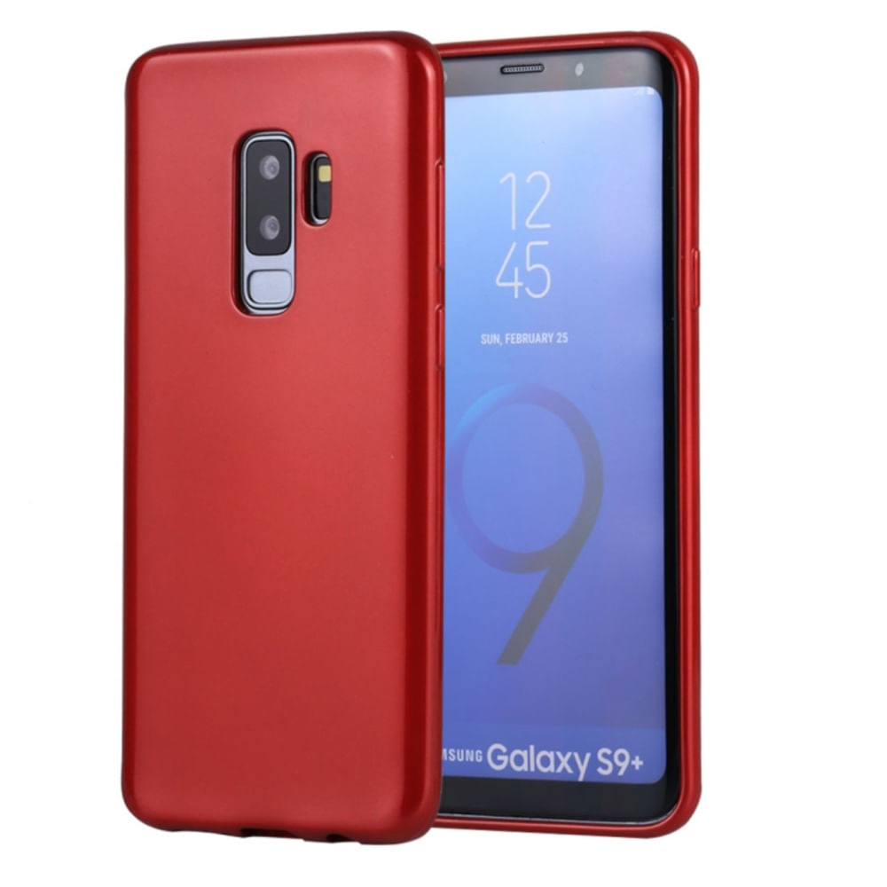 Funda Case para Samsung S9 Plus Jelly Pearl Rojo Antishock Resistente ante Caídas y Golpes
