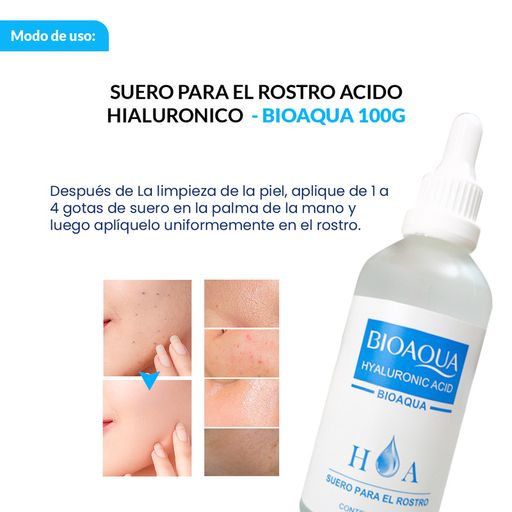 Suero Para El Rostro Acido Hialuronico 100Ml Bioaqua 3 Unidades ...