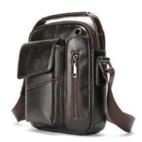 Morral De Cuero Vacuno 7512 Café Oscuro