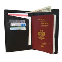 Porta Pasaporte De Cuero Vacuno 8989