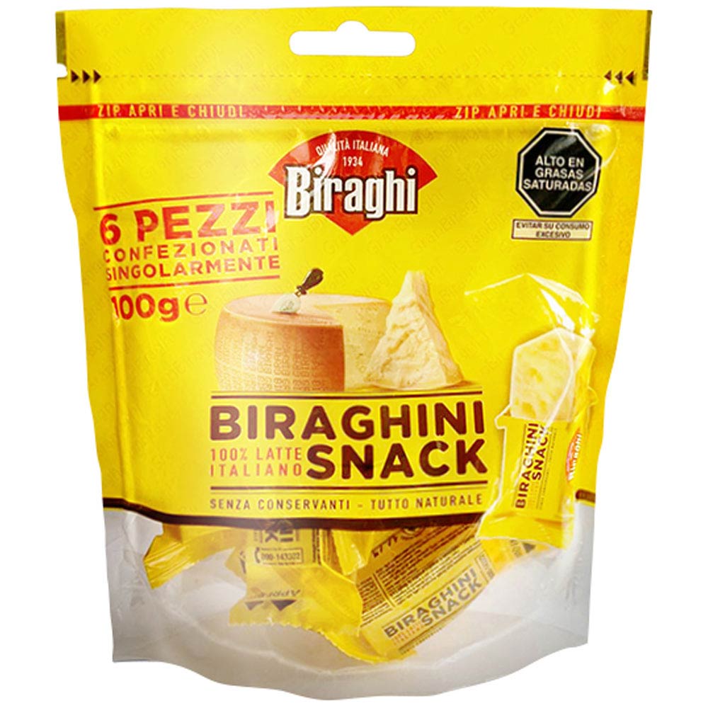 Queso Parmesano GRAN BIRAGHI Snack Paquete 100g