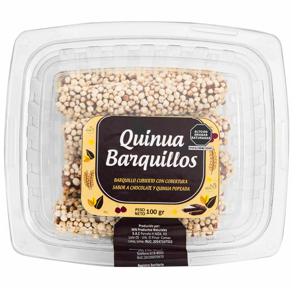 Barquillos Quinua MUNDO NATURAL Bandeja 8un