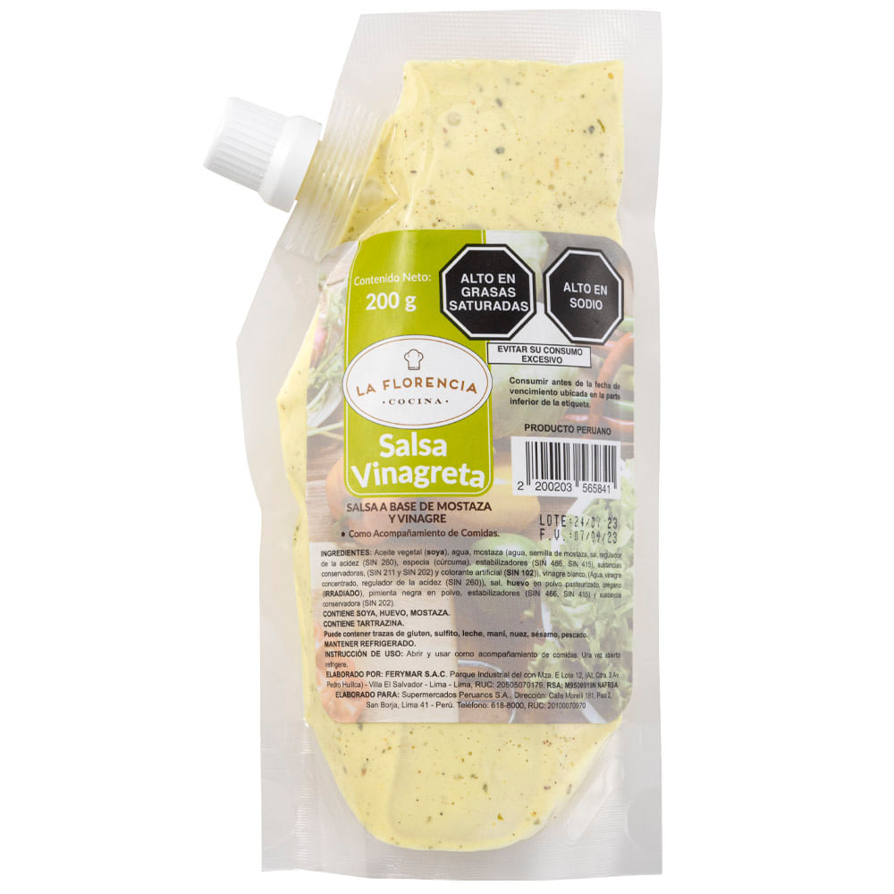 Salsa Vinagreta LA FLORENCIA Doypack 200g