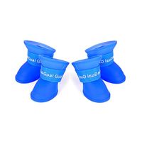 Zapatos de Silicona para Mascotas Perros y/o Gatos Talla XXL Azul